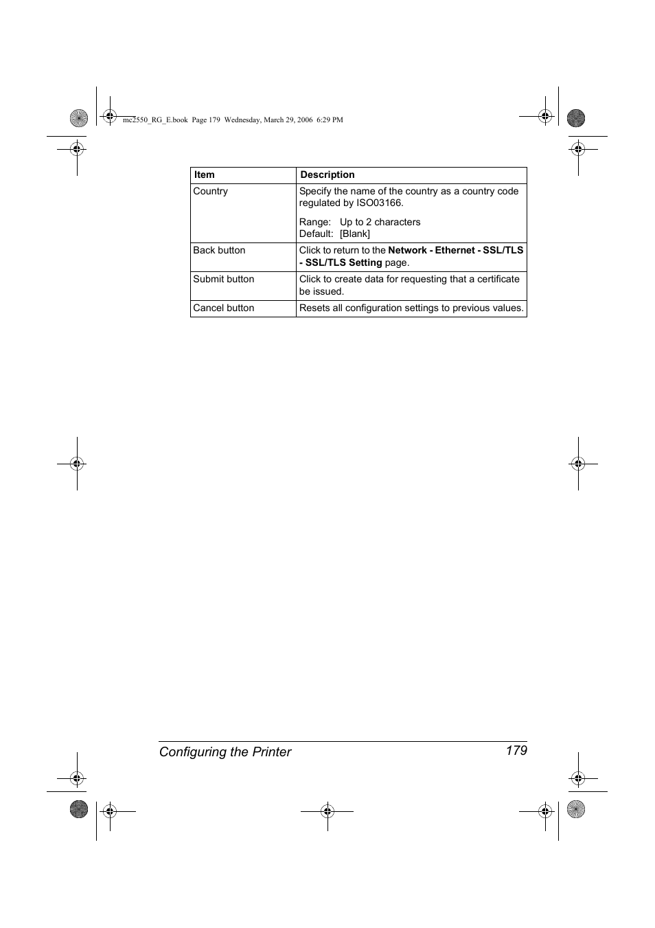 Configuring the printer 179 | Konica Minolta Magicolor 2550DN User Manual | Page 195 / 210