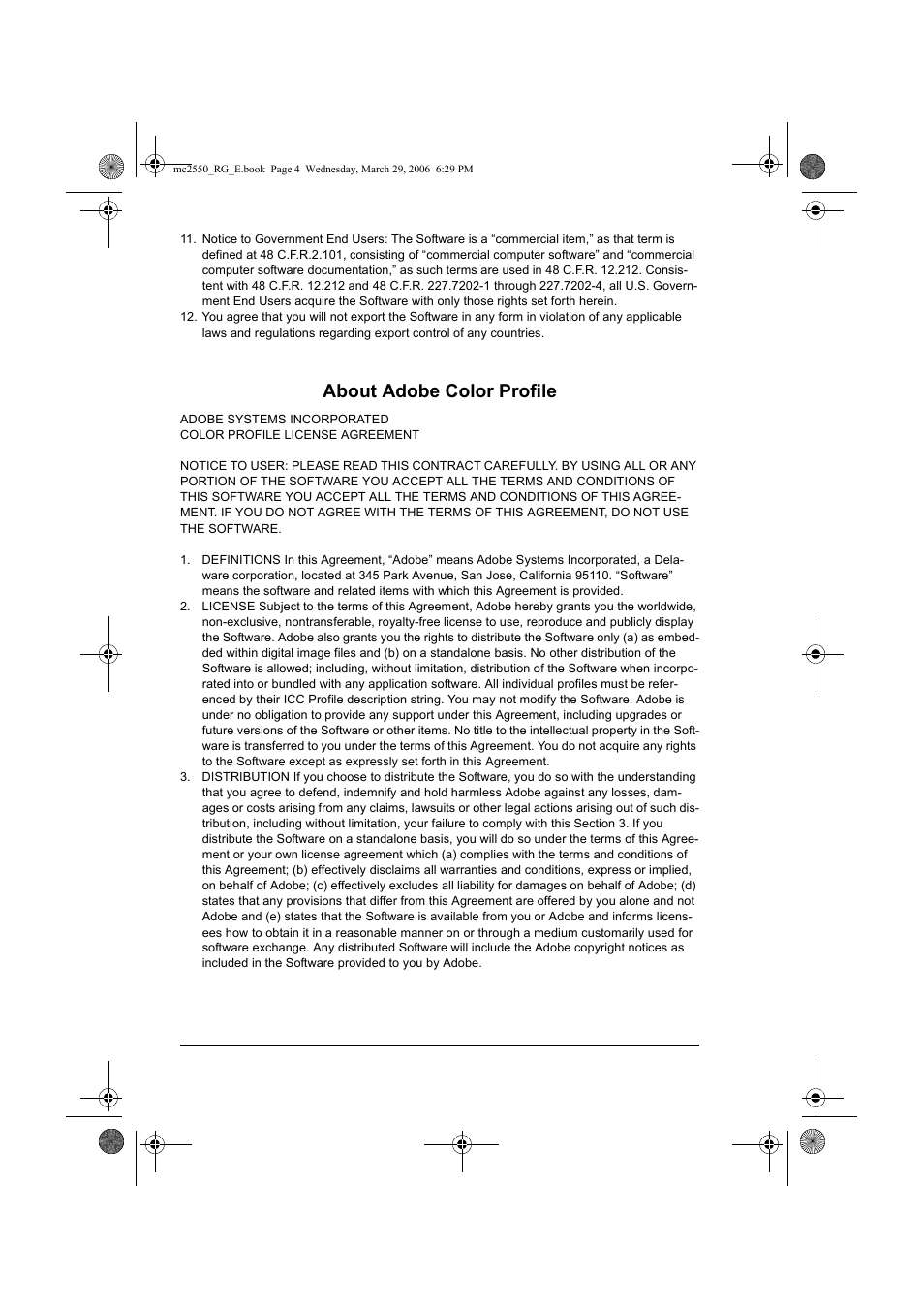 About adobe color profile | Konica Minolta Magicolor 2550DN User Manual | Page 4 / 210