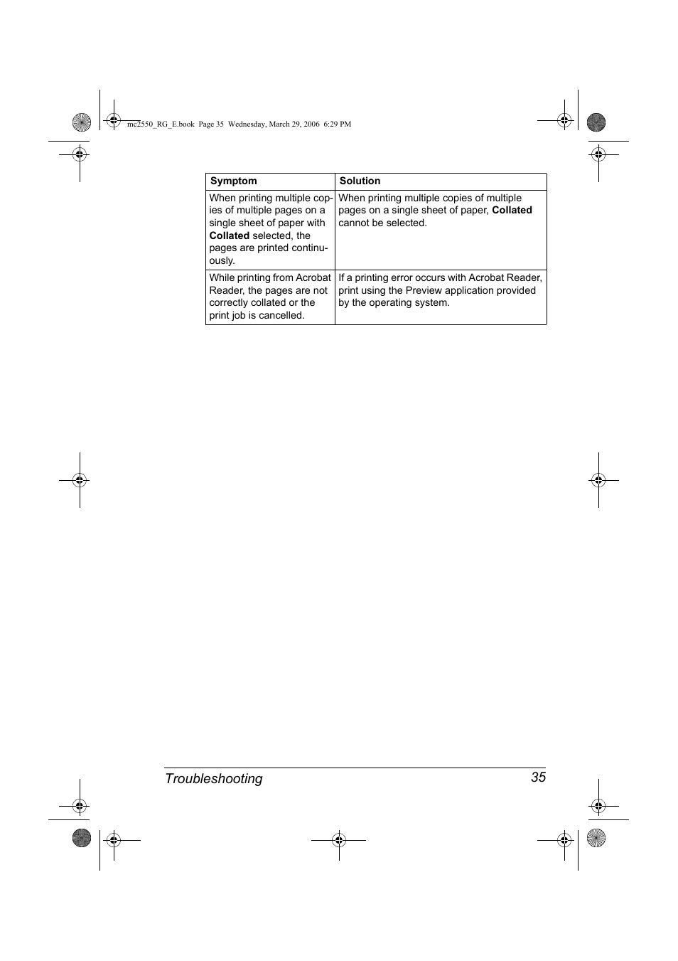 Troubleshooting 35 | Konica Minolta Magicolor 2550DN User Manual | Page 51 / 210