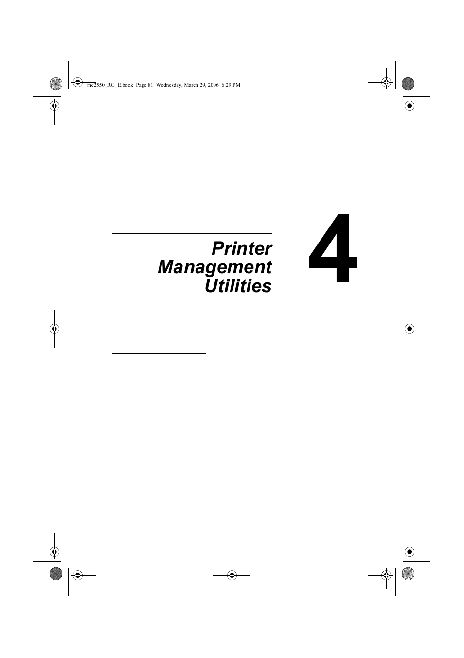 Ch.4 printer management utilities, 4 printer management utilities | Konica Minolta Magicolor 2550DN User Manual | Page 97 / 210