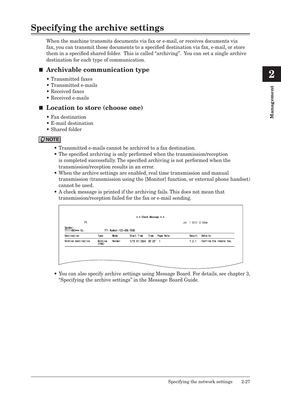 Specifying the archive settings, Specifying the archive settings -27 | Konica Minolta bizhub 25e User Manual | Page 74 / 128