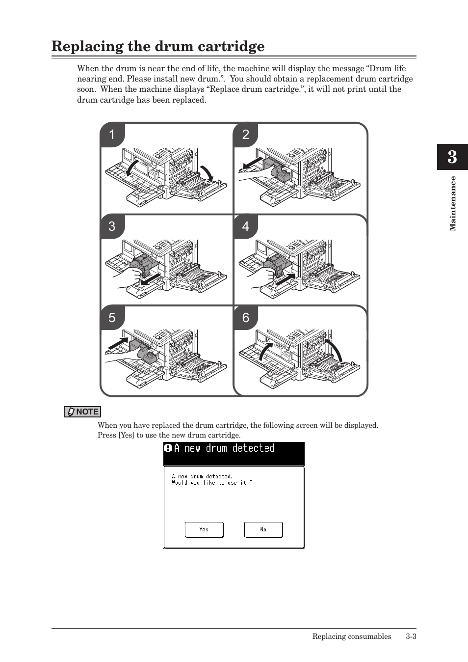 Replacing the drum cartridge, Replacing the drum cartridge -3 | Konica Minolta bizhub 25e User Manual | Page 90 / 128