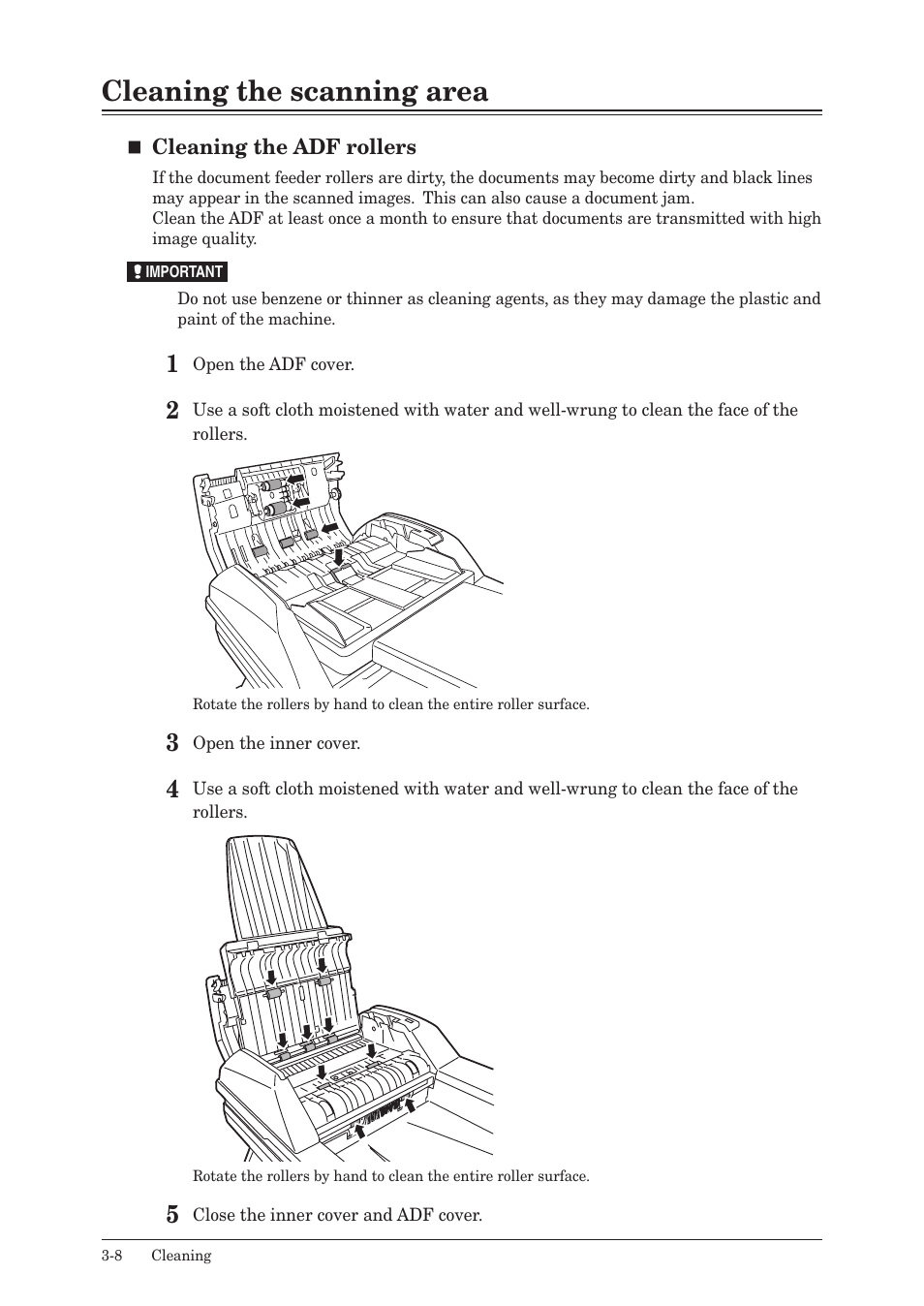 Cleaning the scanning area, Cleaning the scanning area -8 | Konica Minolta bizhub 25e User Manual | Page 95 / 128