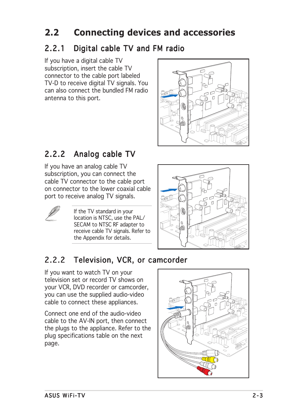 2 connecting devices and accessories | Asus Wi-Fi TV User Manual | Page 19 / 60