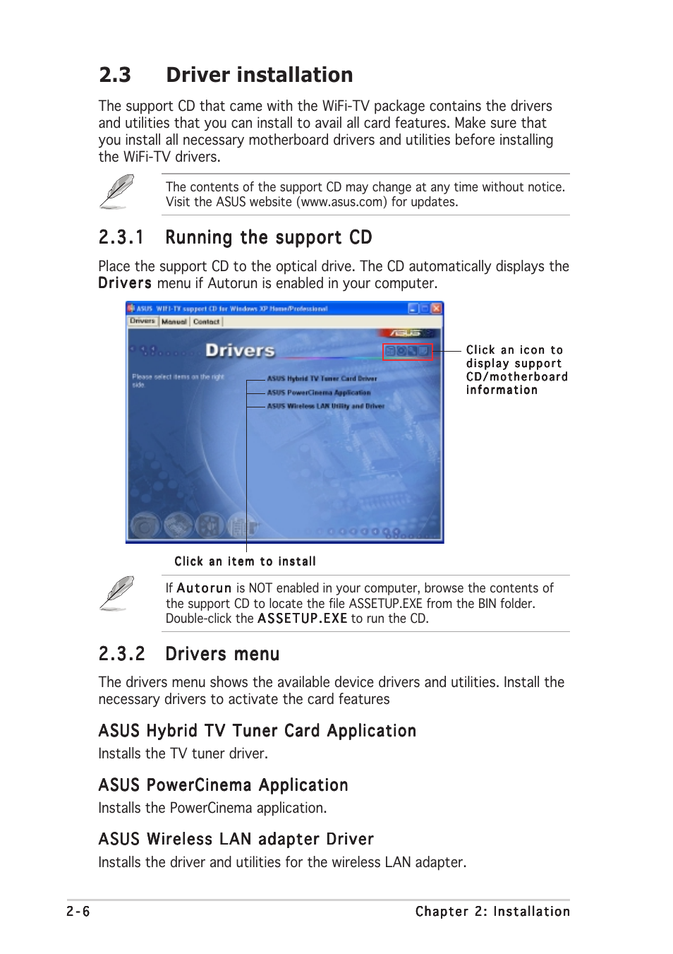 3 driver installation | Asus Wi-Fi TV User Manual | Page 22 / 60