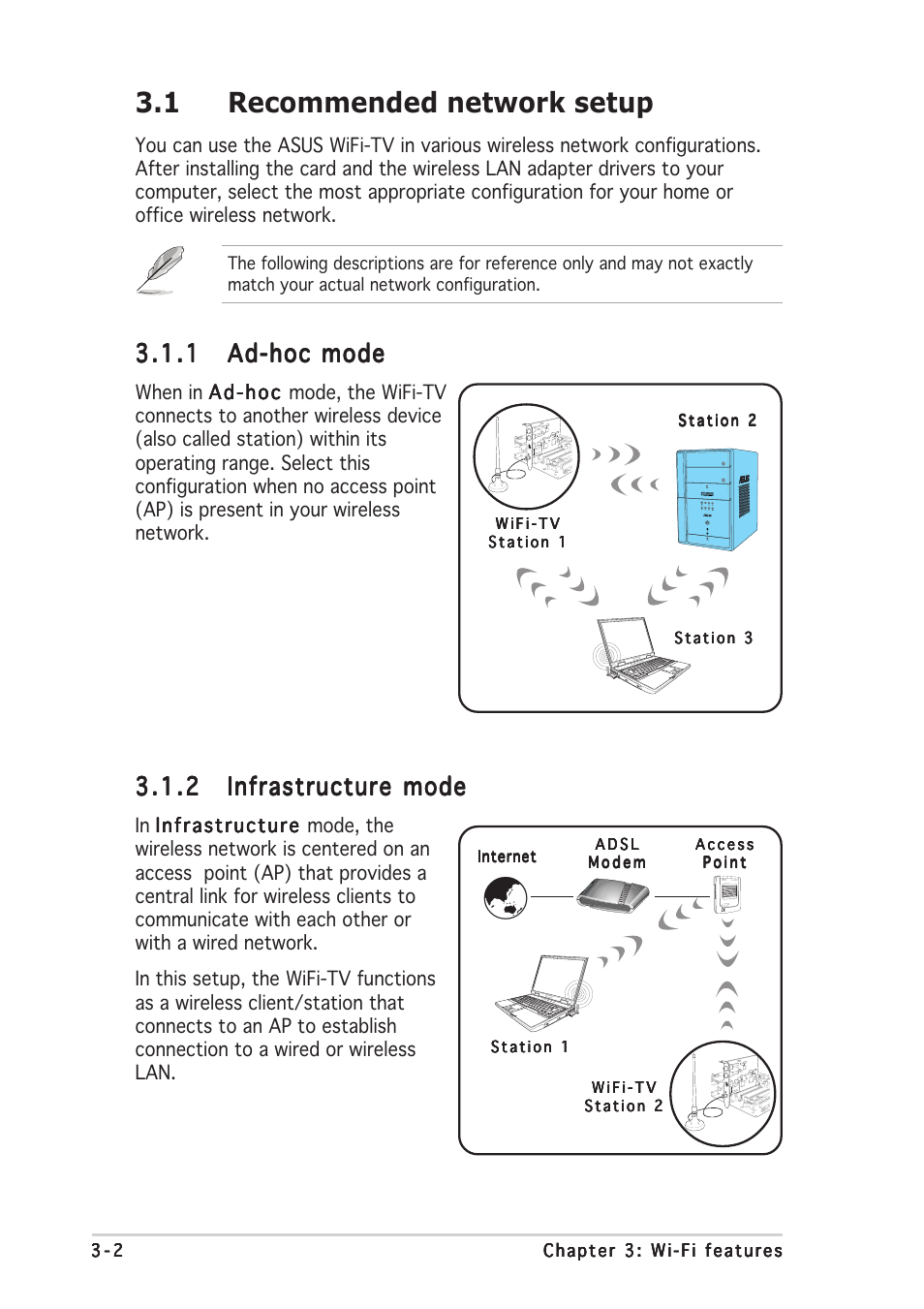 1 recommended network setup | Asus Wi-Fi TV User Manual | Page 26 / 60