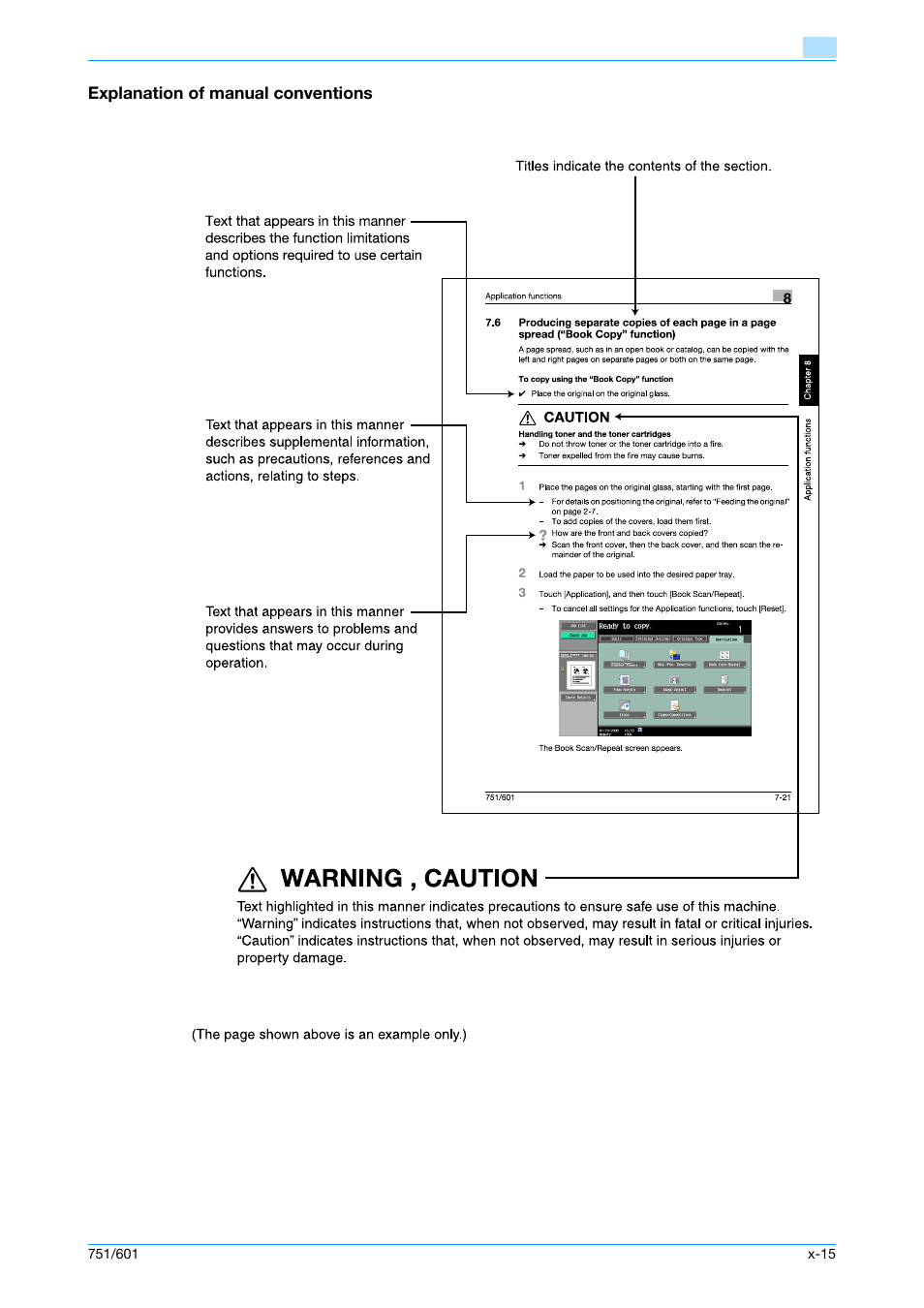 Explanation of manual conventions | Konica Minolta bizhub 751 User Manual | Page 16 / 238