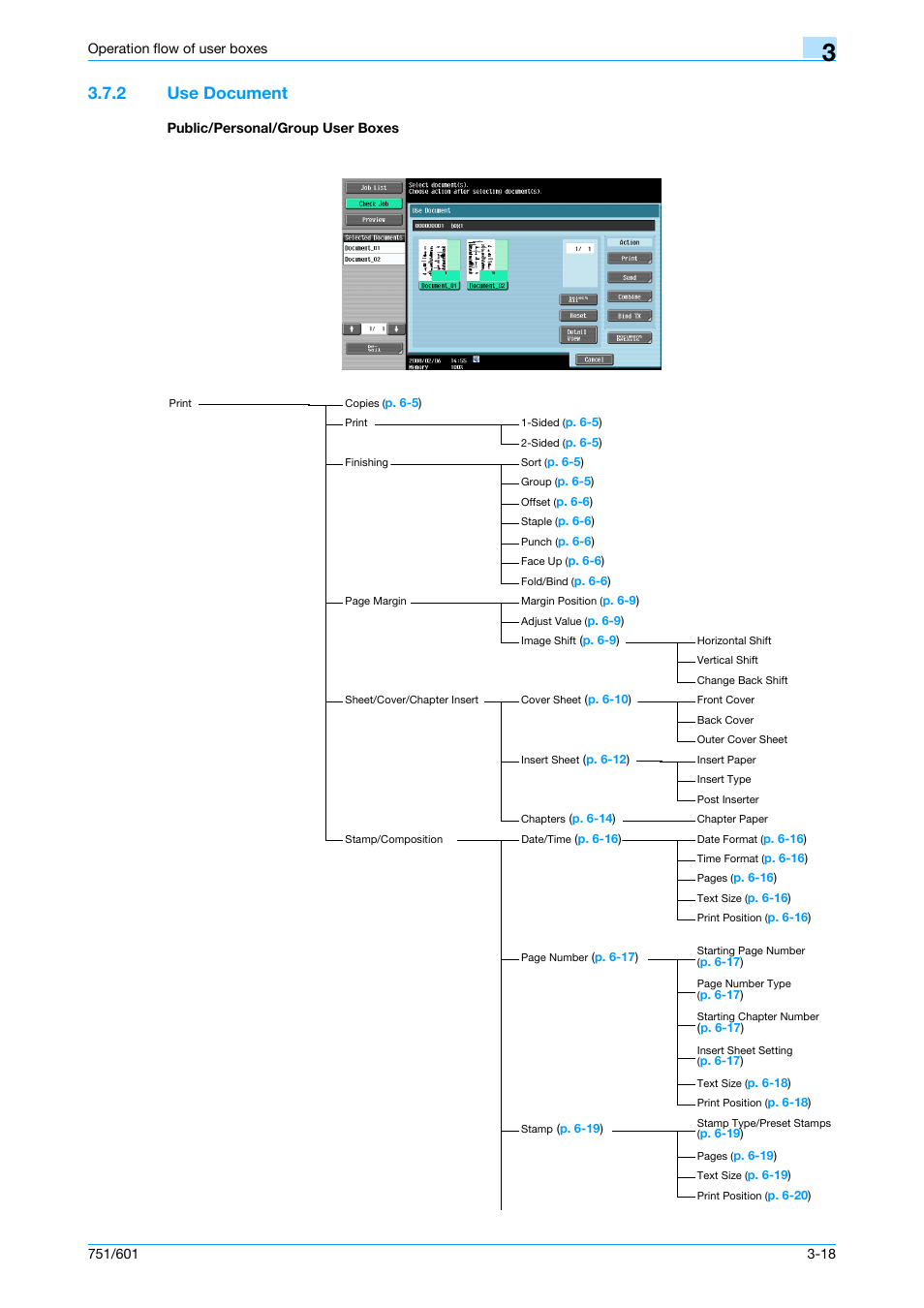 2 use document, Public/personal/group user boxes | Konica Minolta bizhub 751 User Manual | Page 66 / 238