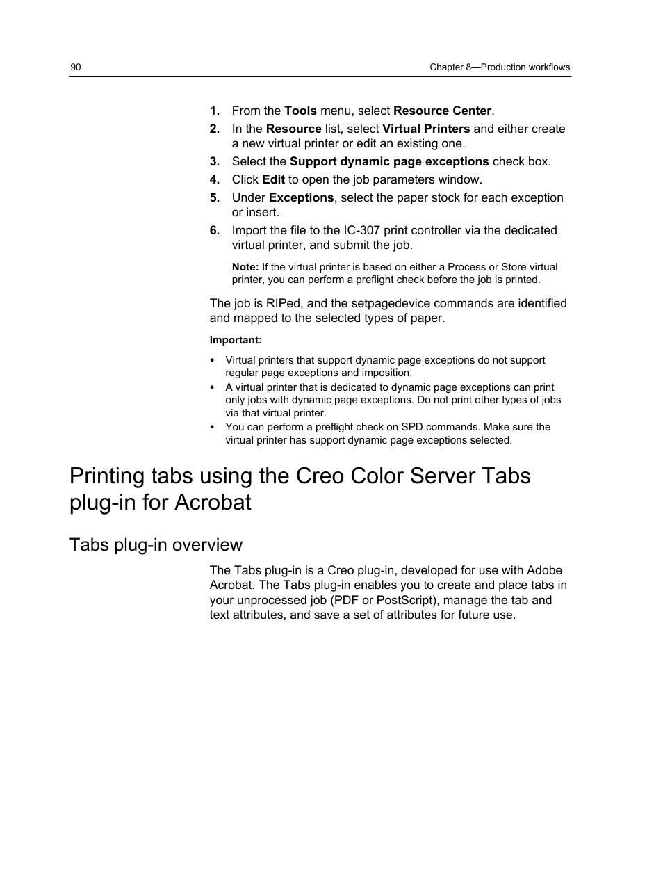 Tabs plug-in overview | Konica Minolta bizhub PRESS C7000 User Manual | Page 100 / 218