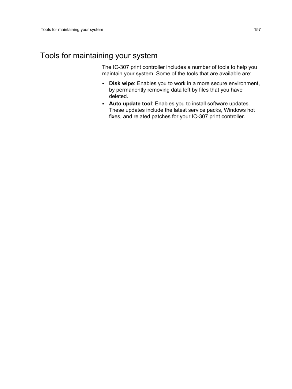 Tools for maintaining your system | Konica Minolta bizhub PRESS C7000 User Manual | Page 167 / 218