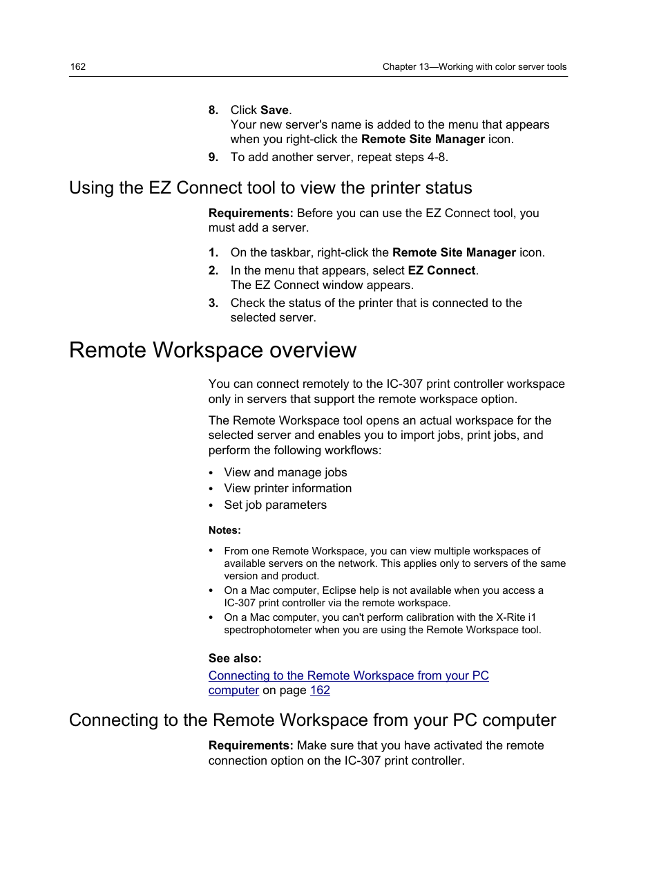 Remote workspace overview | Konica Minolta bizhub PRESS C7000 User Manual | Page 172 / 218