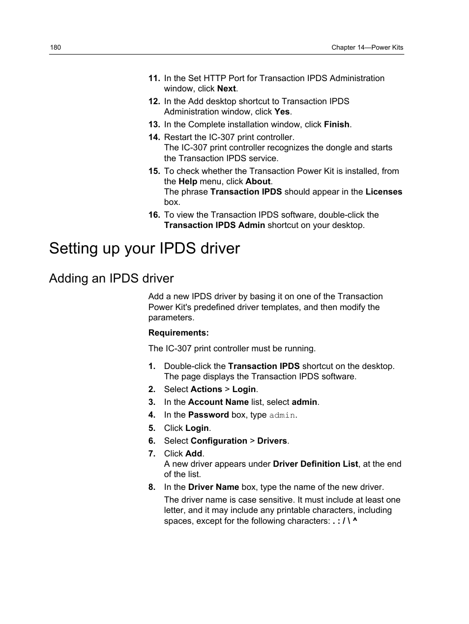 Setting up your ipds driver, Adding an ipds driver | Konica Minolta bizhub PRESS C7000 User Manual | Page 190 / 218