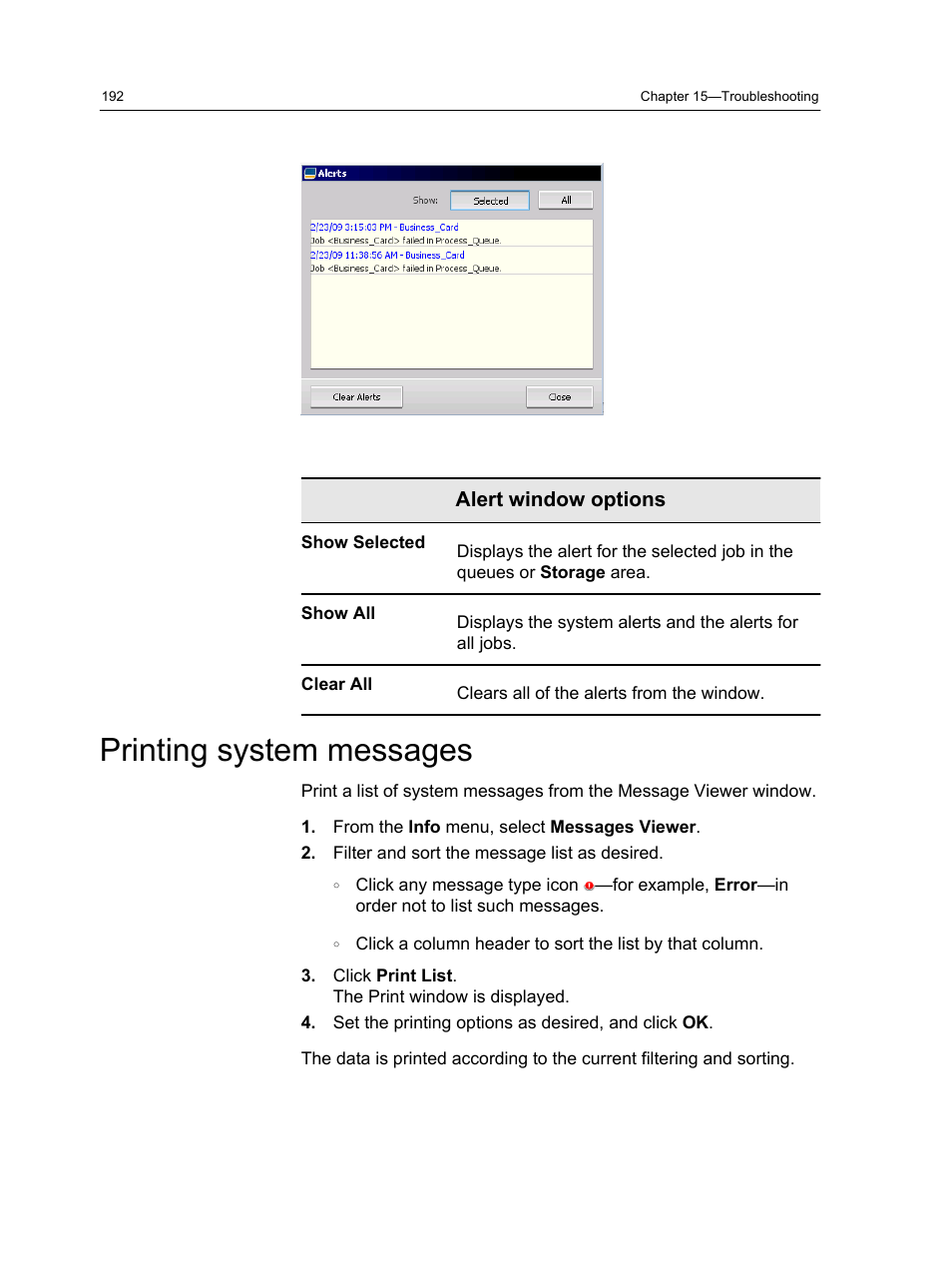 Printing system messages | Konica Minolta bizhub PRESS C7000 User Manual | Page 202 / 218