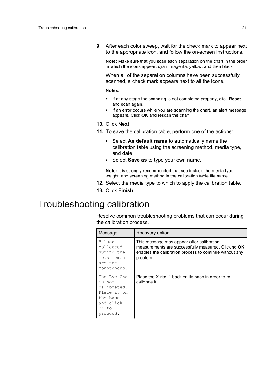 Troubleshooting calibration | Konica Minolta bizhub PRESS C7000 User Manual | Page 31 / 218