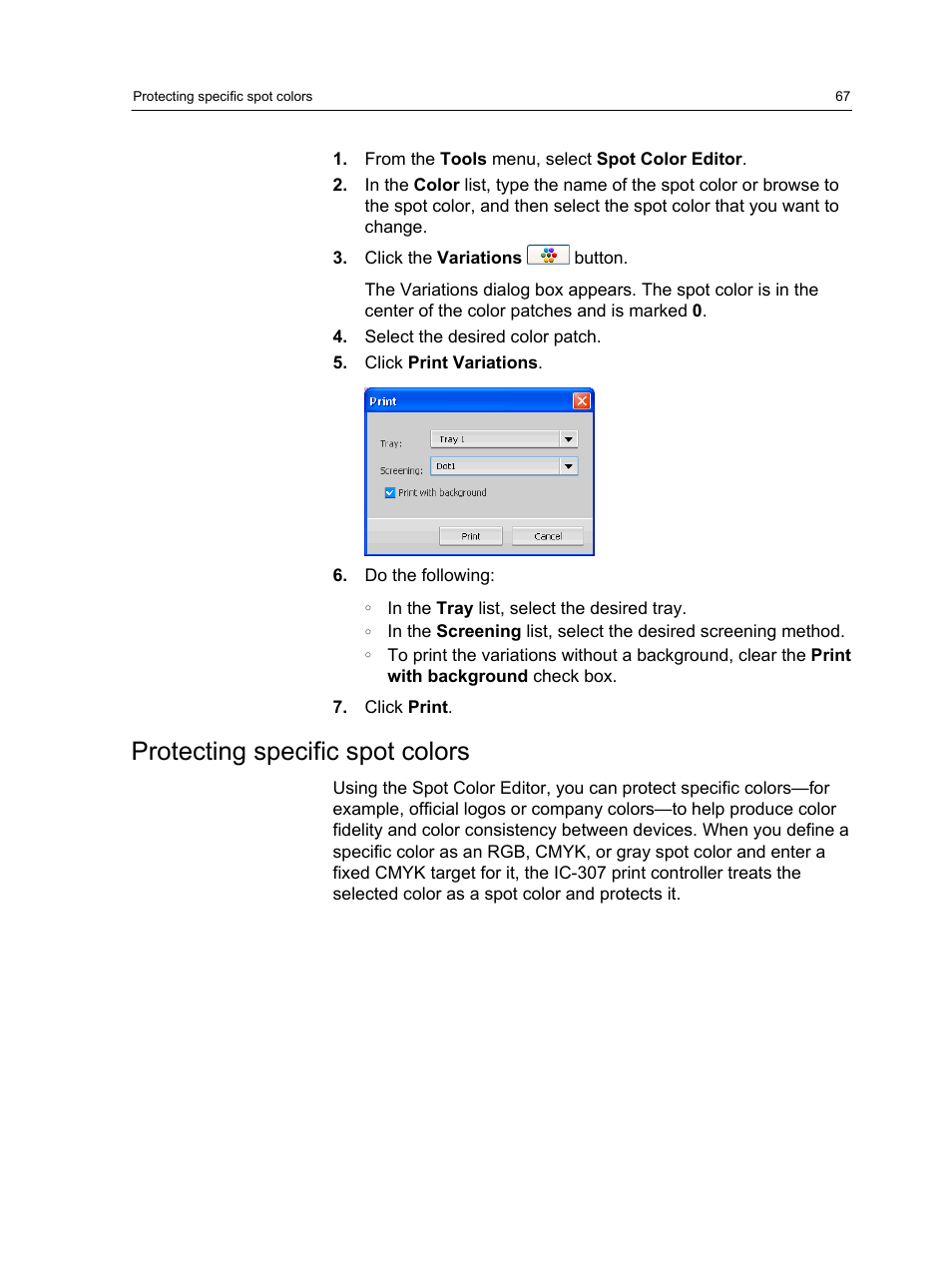 Protecting specific spot colors | Konica Minolta bizhub PRESS C7000 User Manual | Page 77 / 218