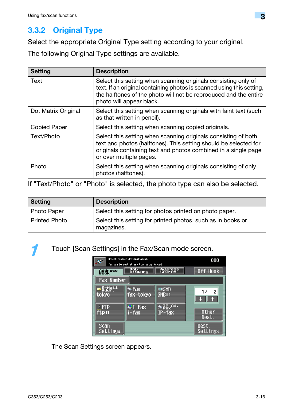 2 original type, 2 original type -16 | Konica Minolta bizhub C353 User Manual | Page 88 / 115
