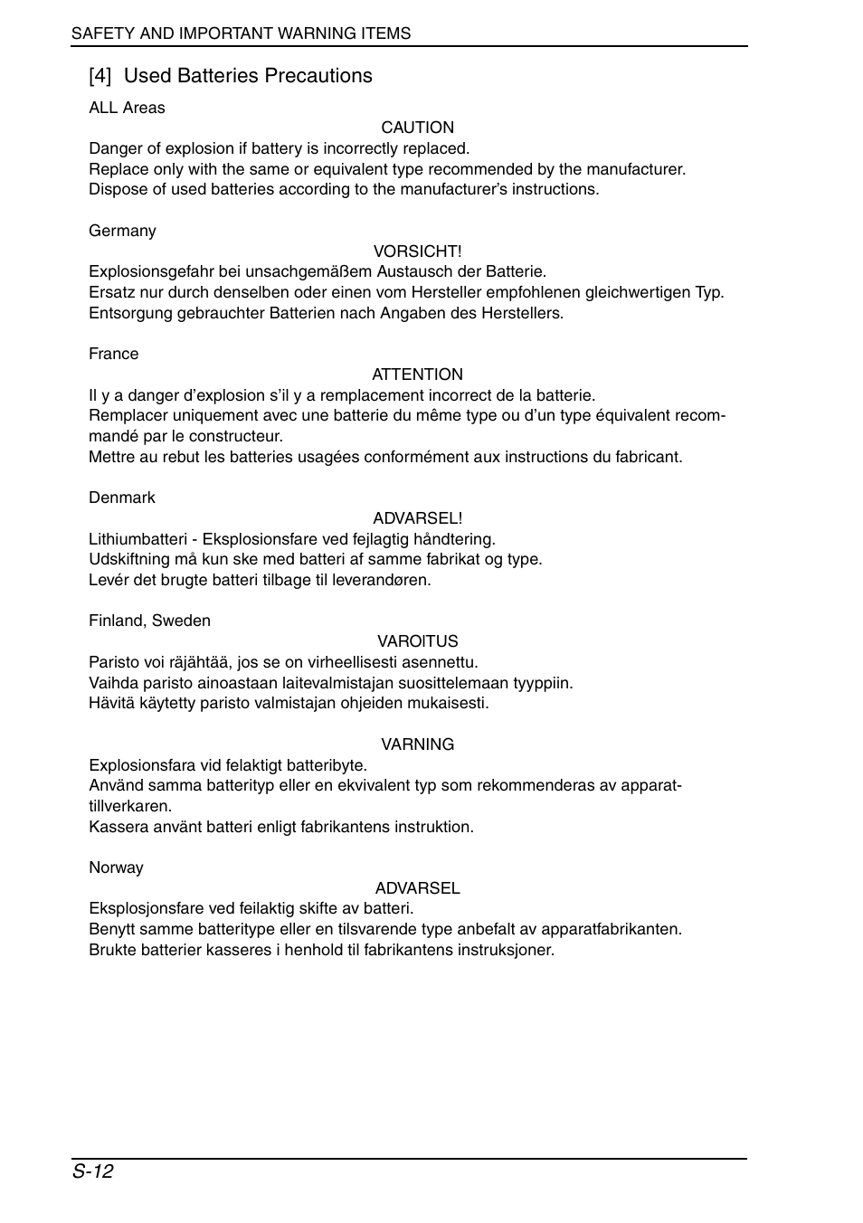 4] used batteries precautions | Konica Minolta BIZHUB C652DS User Manual | Page 15 / 33