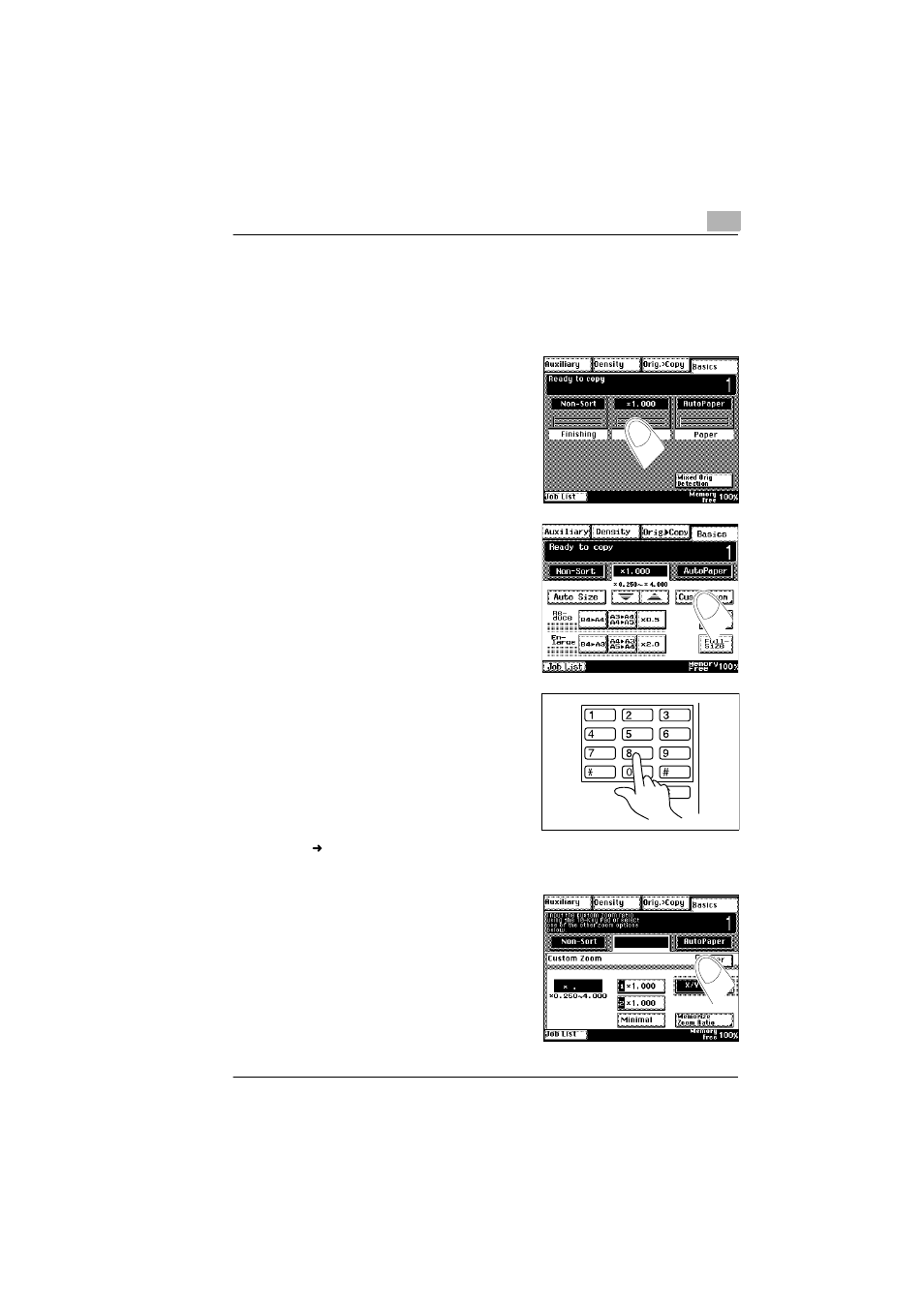 Enter the repro factor manually, Enter the repro factor manually -7 | Konica Minolta Di351f User Manual | Page 21 / 62