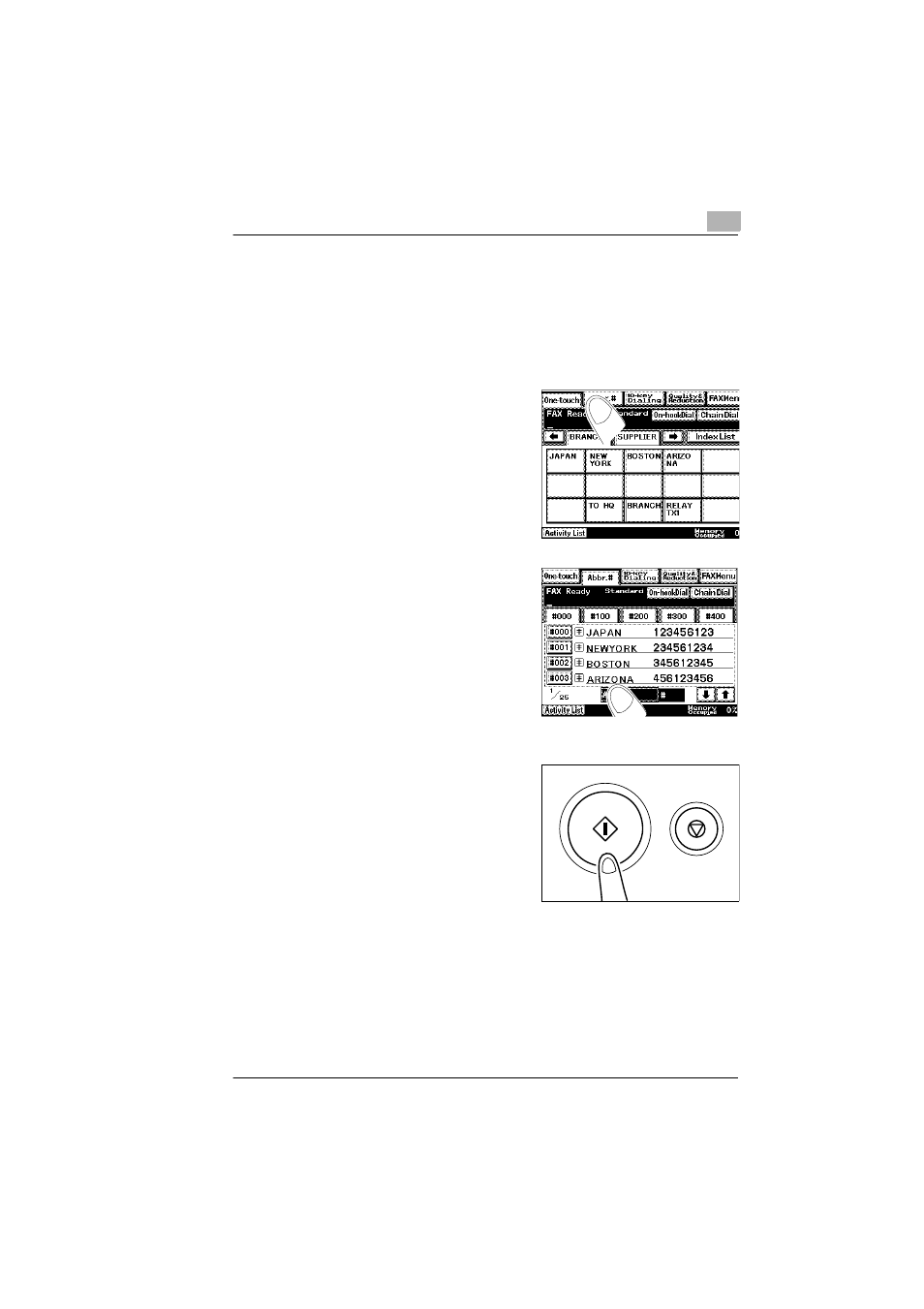 Select recipient with abbreviated number, Select recipient with abbreviated number -5 | Konica Minolta Di351f User Manual | Page 35 / 62