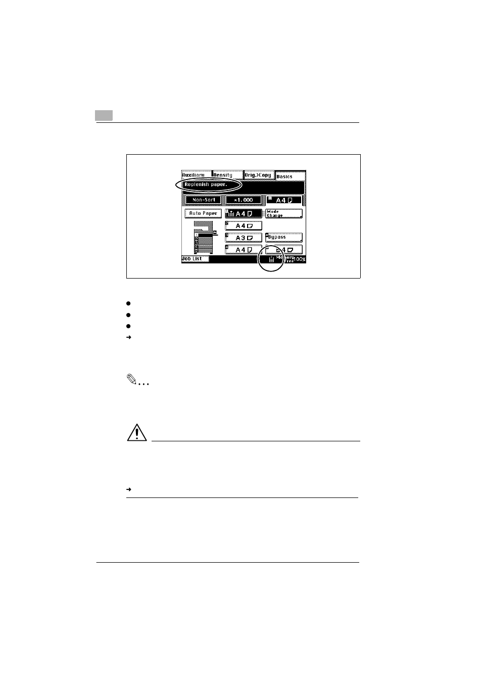 4 filling the paper drawers, Filling the paper drawers -4 | Konica Minolta Di351f User Manual | Page 6 / 62