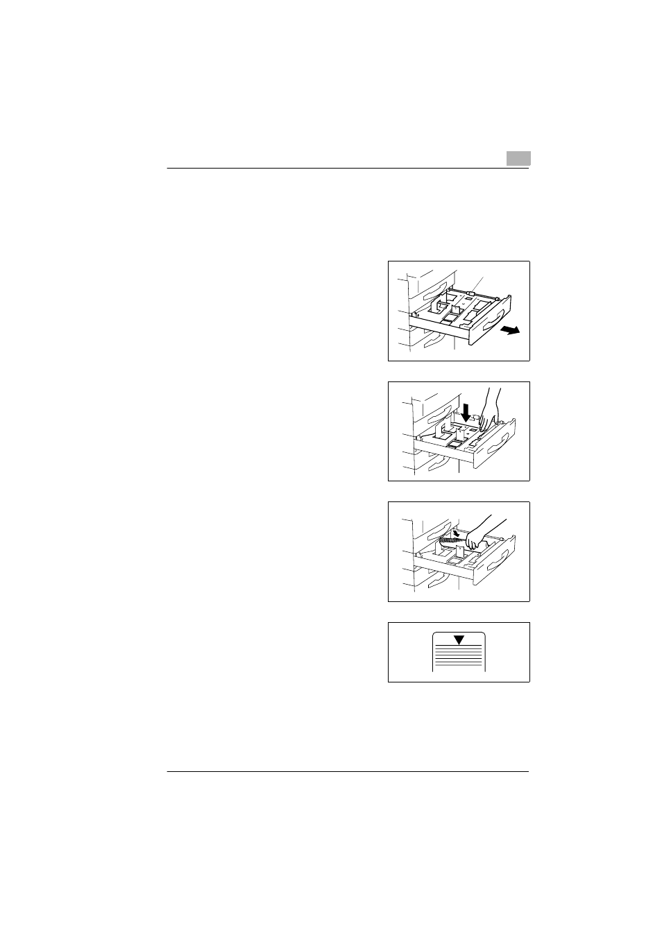 Filling the 2nd paper drawer, Filling the 2nd paper drawer -7 | Konica Minolta Di351f User Manual | Page 9 / 62