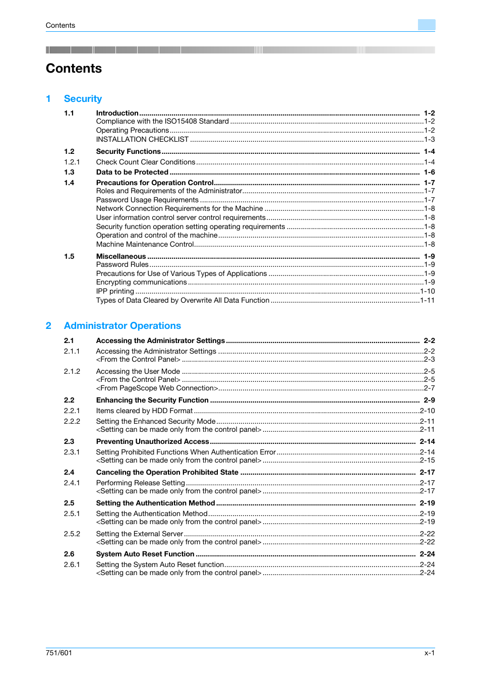 Konica Minolta bizhub 751 User Manual | Page 2 / 199