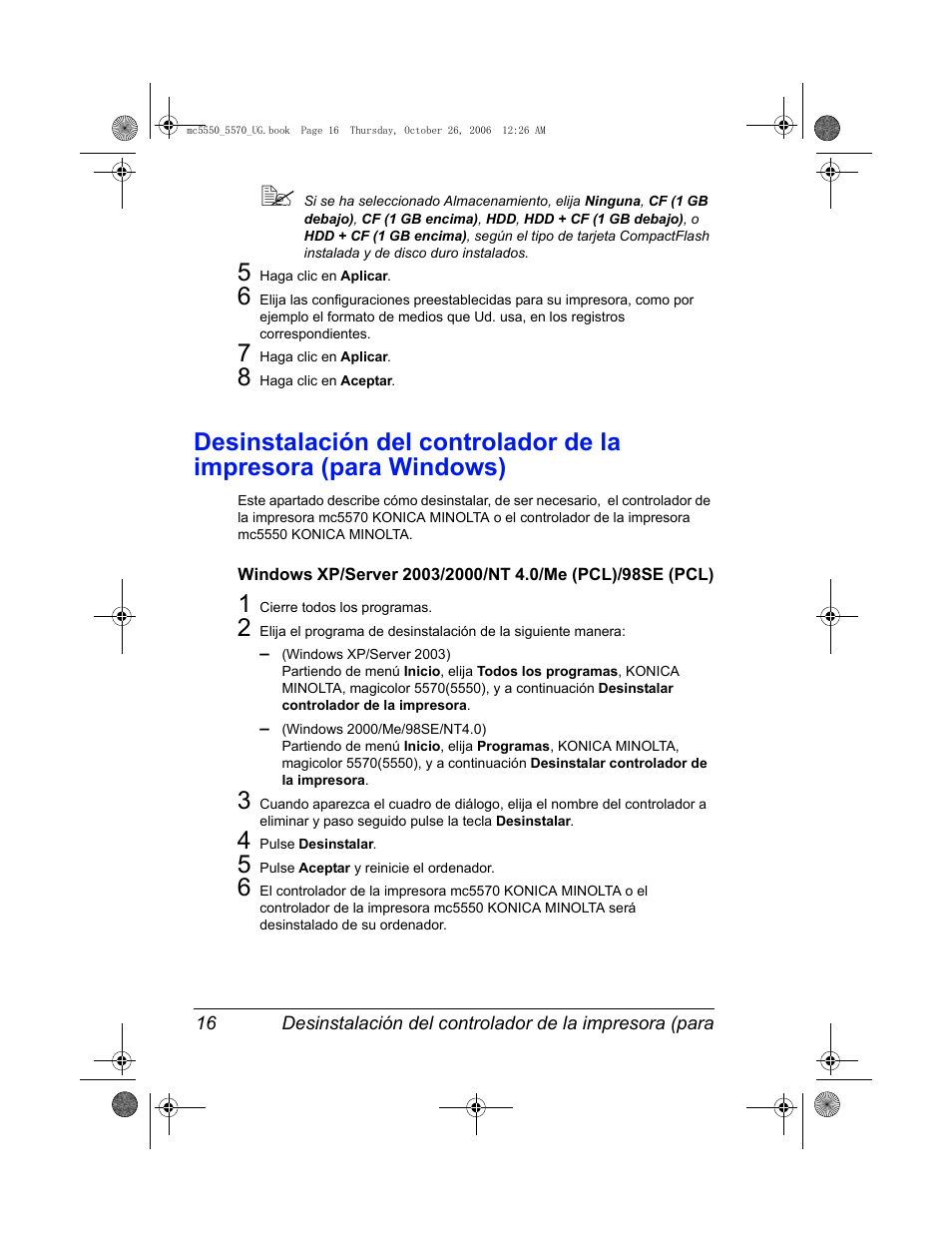 Konica Minolta magicolor 5550 User Manual | Page 30 / 304