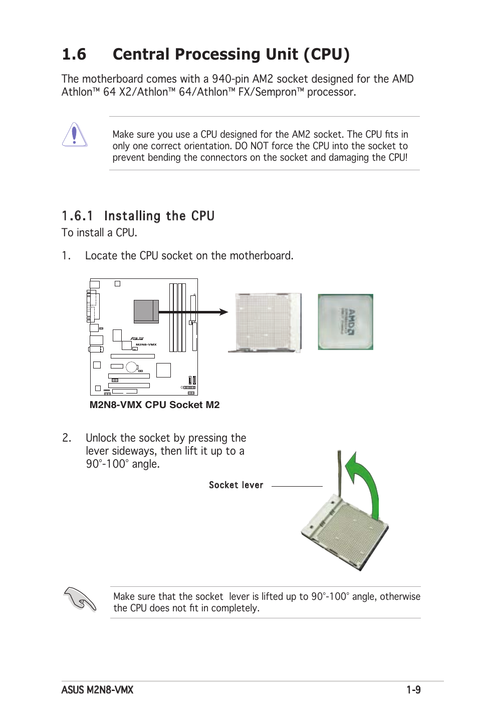 6 central processing unit (cpu) | Asus M2N8-VMX User Manual | Page 21 / 90