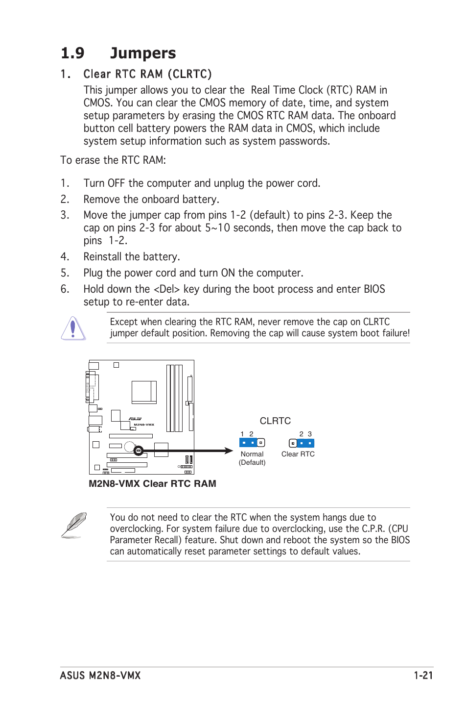 9 jumpers | Asus M2N8-VMX User Manual | Page 33 / 90