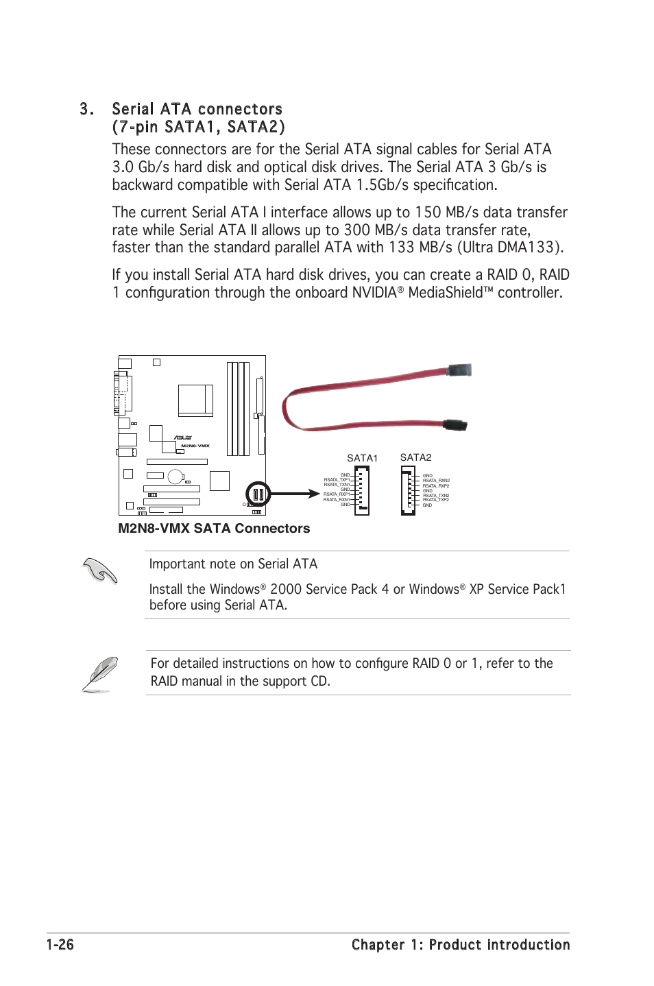 Mediashield™ controller, 26 chapter 1: product introduction | Asus M2N8-VMX User Manual | Page 38 / 90