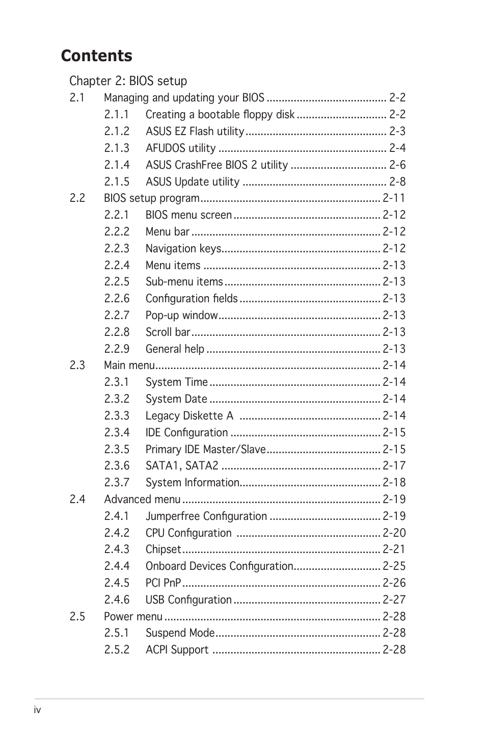 Asus M2N8-VMX User Manual | Page 4 / 90