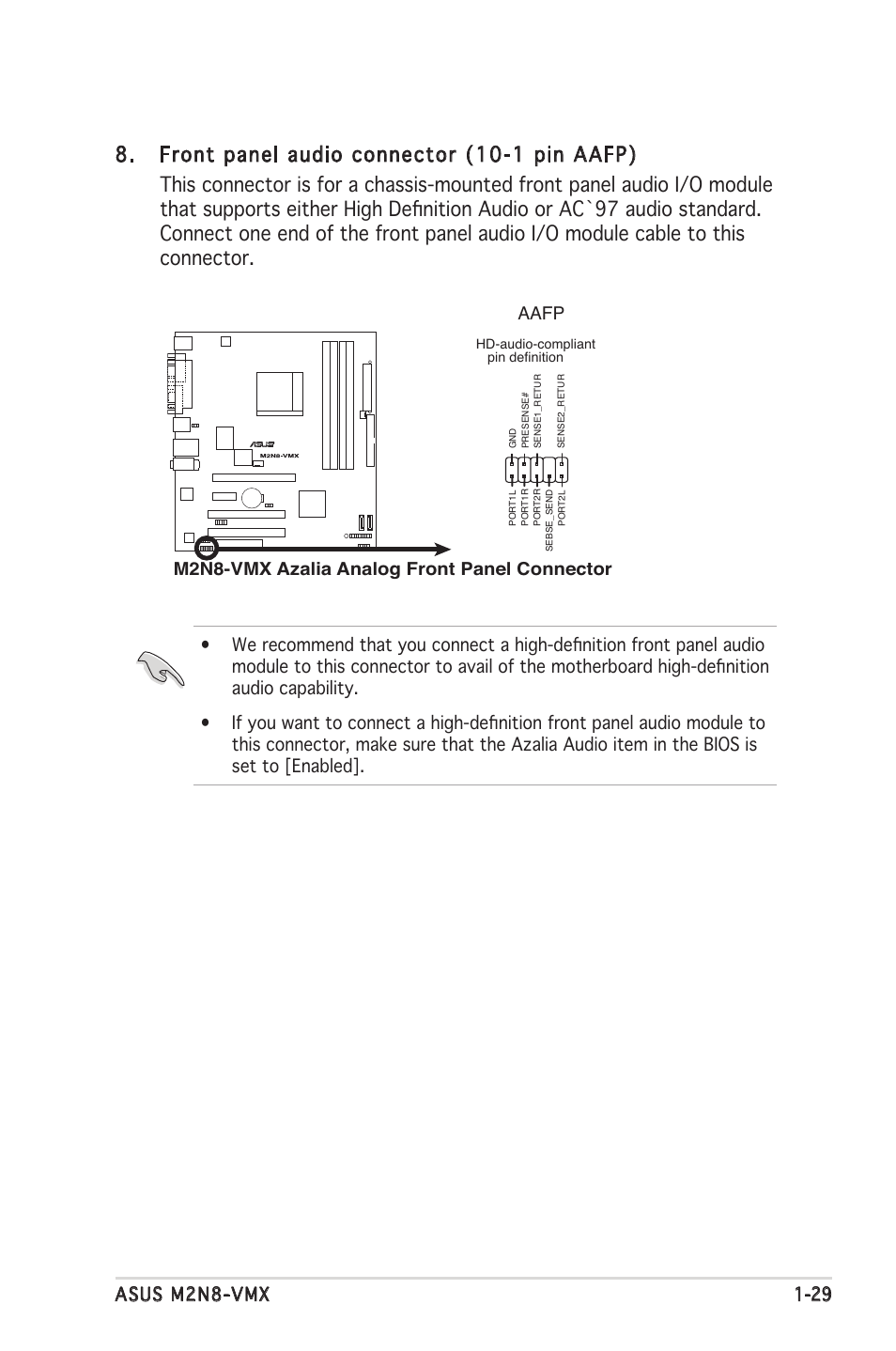 Aafp | Asus M2N8-VMX User Manual | Page 41 / 90