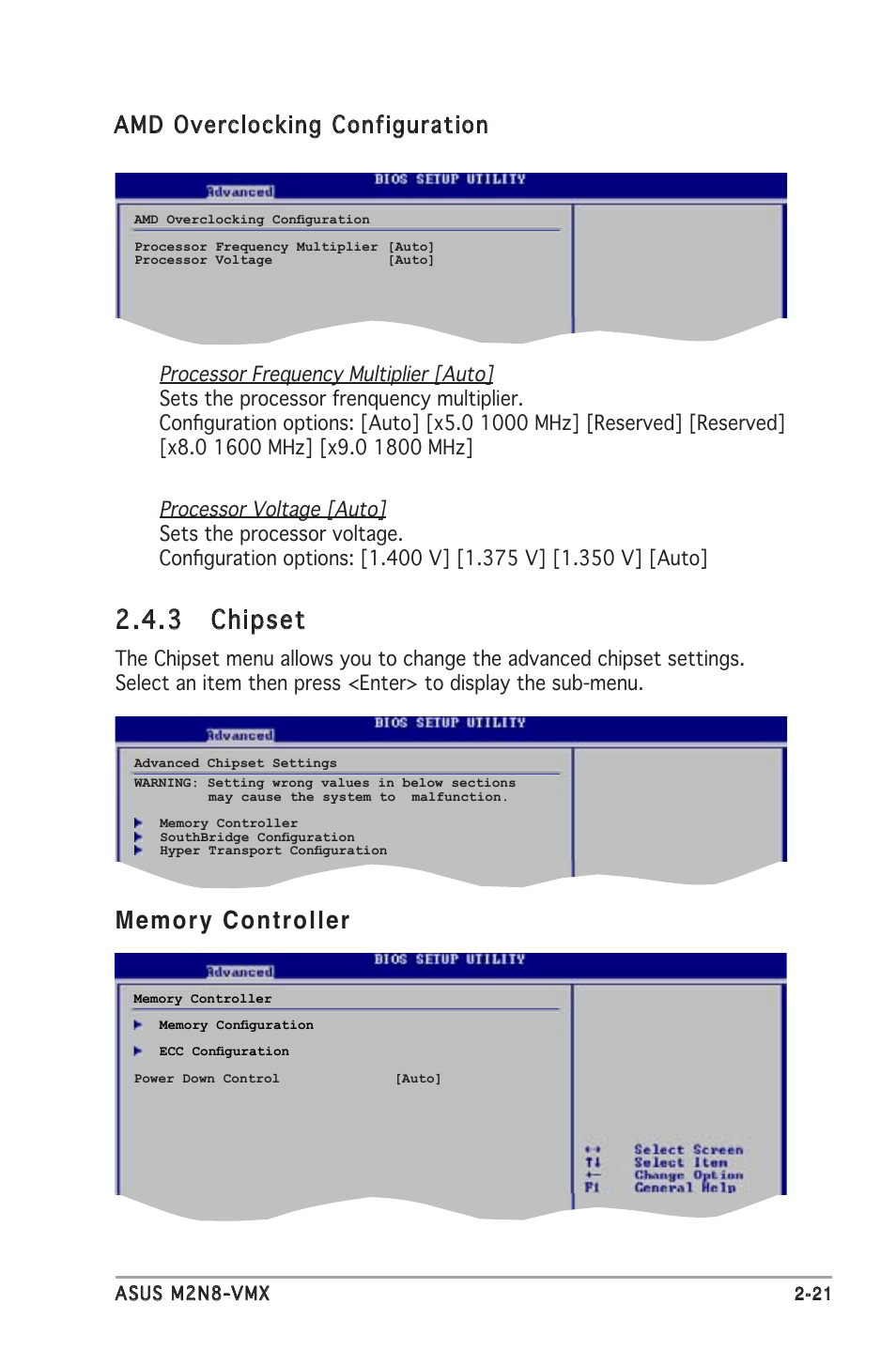 Amd overclocking configuration | Asus M2N8-VMX User Manual | Page 65 / 90