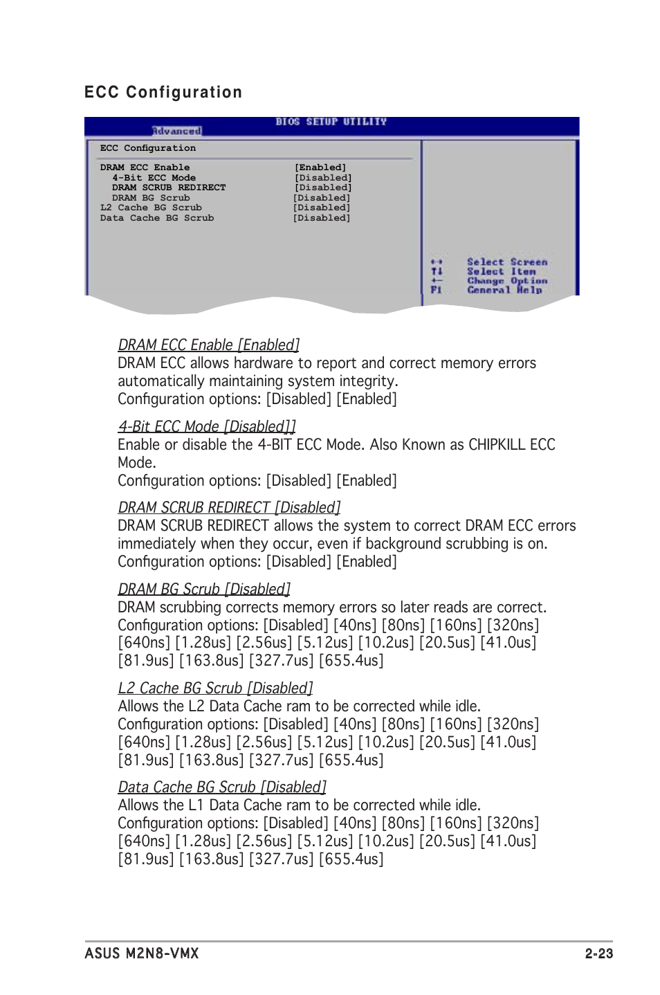 Ecc configuration | Asus M2N8-VMX User Manual | Page 67 / 90