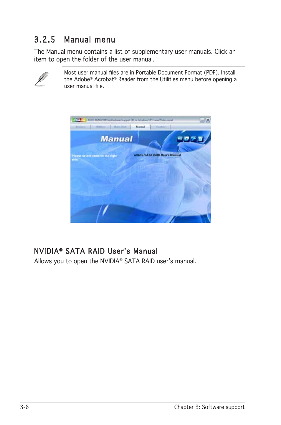 5 manual menu, Nvidia, Sata raid user’s manual | Asus M2N8-VMX User Manual | Page 86 / 90