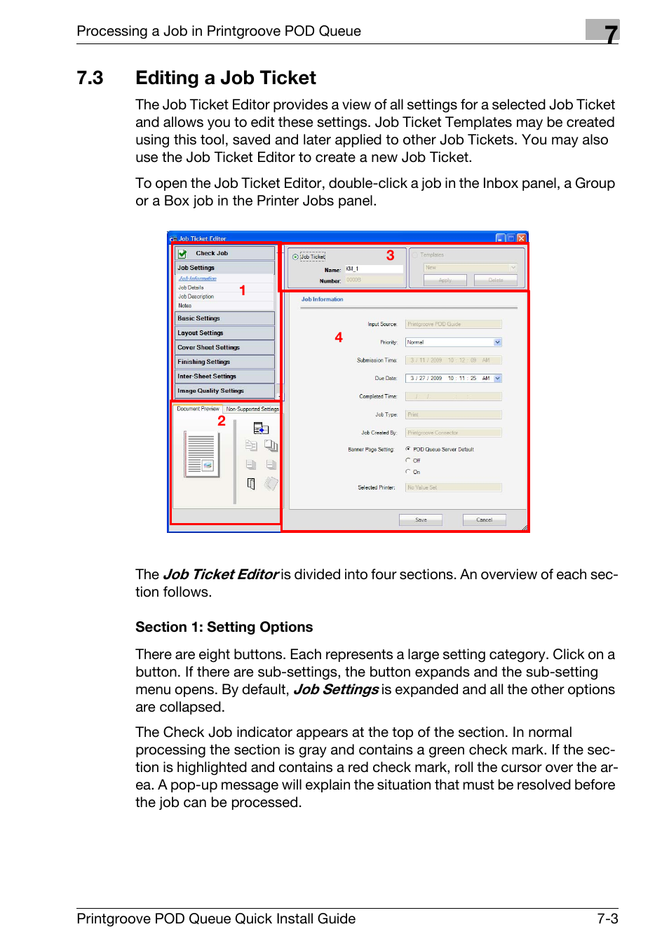 3 editing a job ticket, Editing a job ticket -3 | Konica Minolta Printgroove User Manual | Page 50 / 56