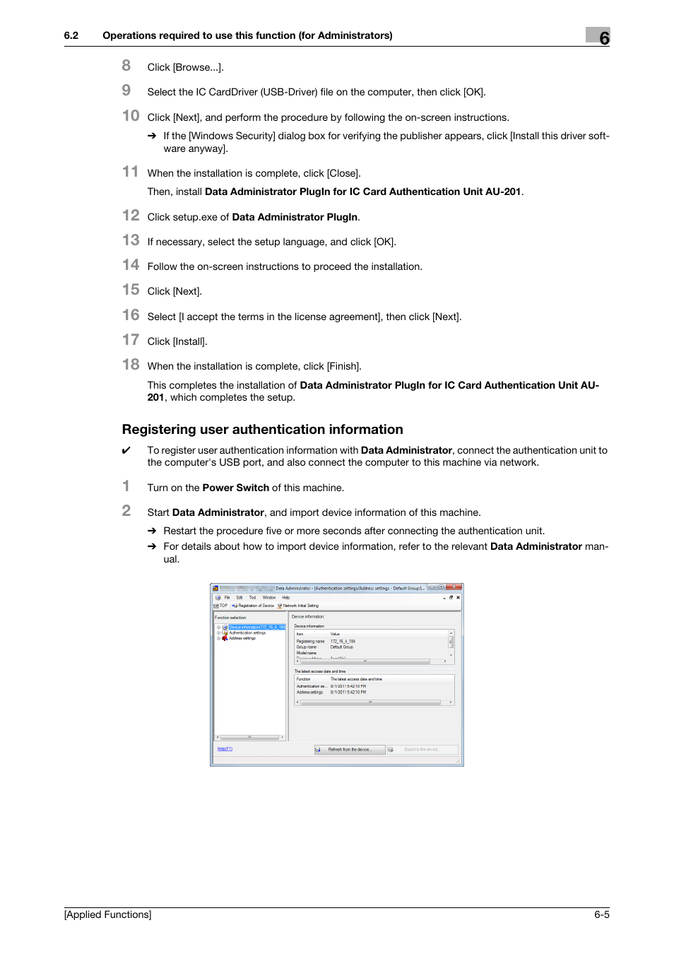 Registering user authentication information, Registering user authentication information -5 | Konica Minolta bizhub C3350 User Manual | Page 147 / 153