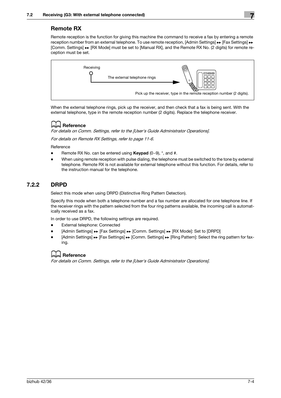 Remote rx, 2 drpd, Remote rx -4 | Drpd -4 | Konica Minolta bizhub 36 User Manual | Page 89 / 195