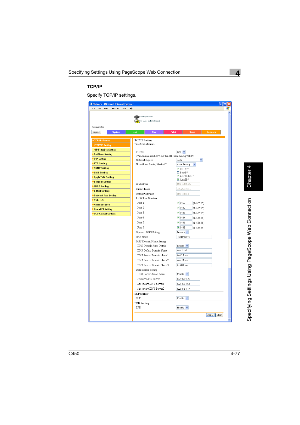 Tcp/ip, Tcp/ip -77 | Konica Minolta BIZHUB C450 User Manual | Page 336 / 396