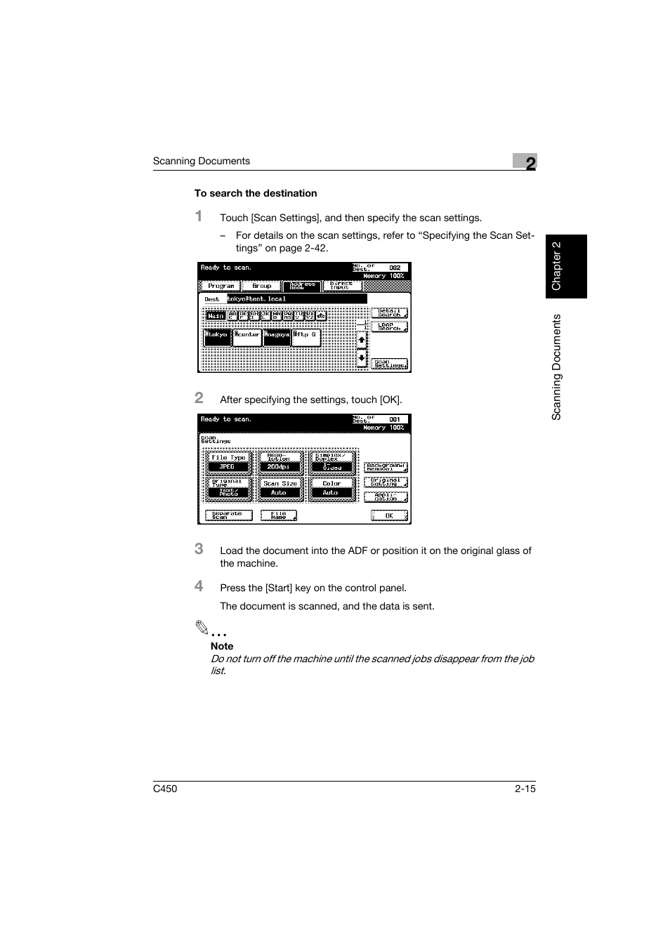 To search the destination, To search the destination -15 | Konica Minolta BIZHUB C450 User Manual | Page 48 / 396