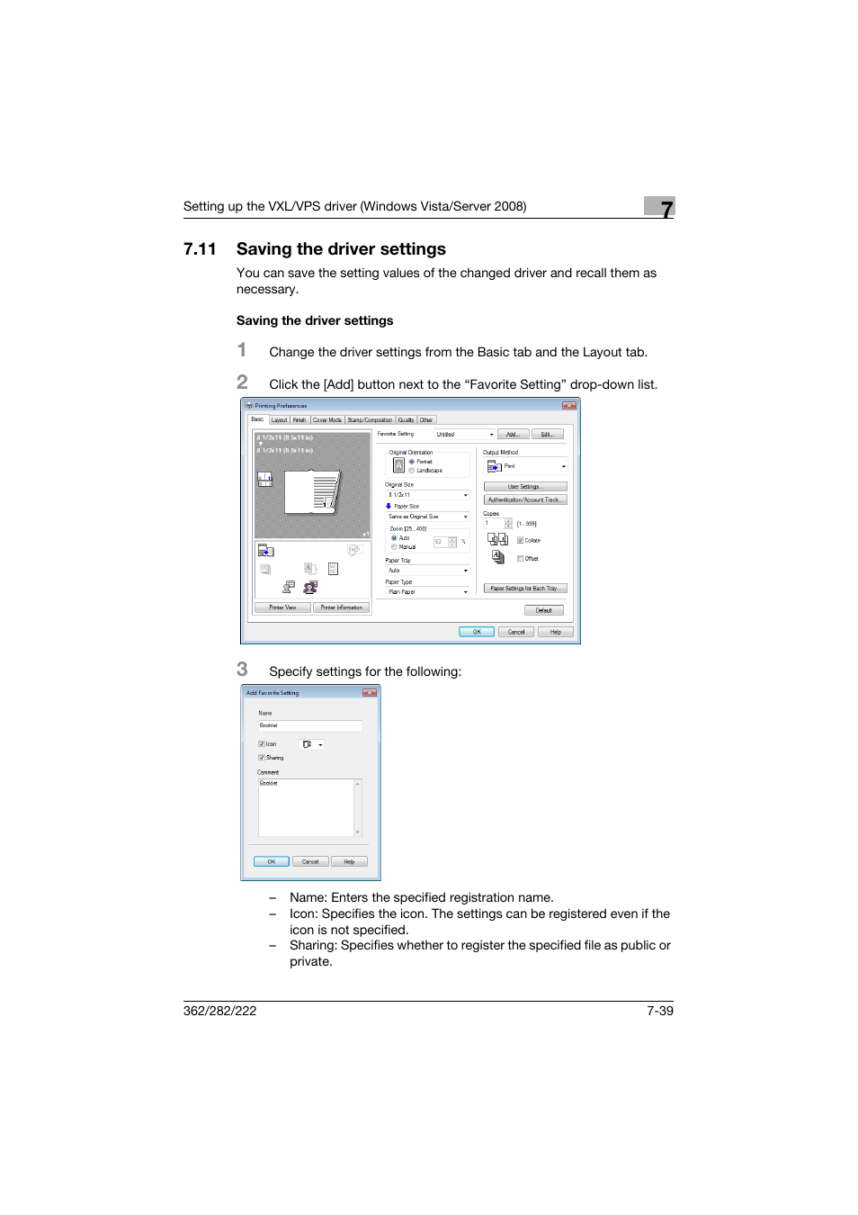 11 saving the driver settings, Saving the driver settings, Saving the driver settings -39 | Konica Minolta bizhub 362 User Manual | Page 221 / 372