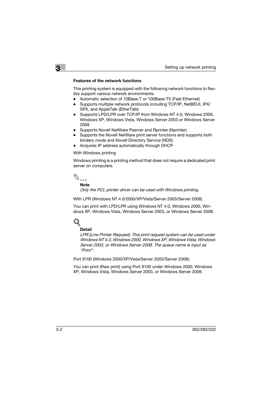 Features of the network functions, Features of the network functions -2 | Konica Minolta bizhub 222 User Manual | Page 47 / 94