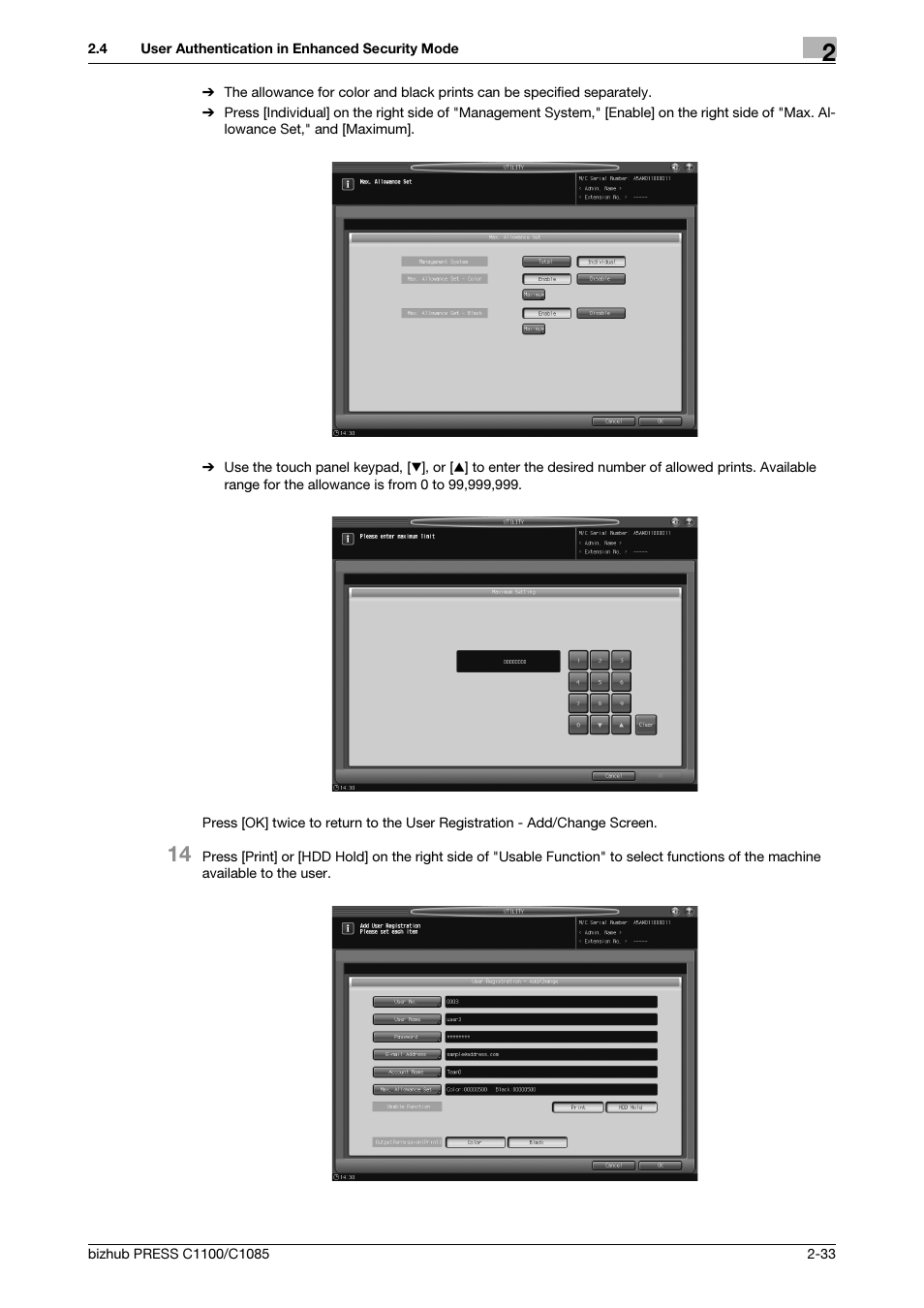 Konica Minolta bizhub PRESS C1100 User Manual | Page 41 / 68