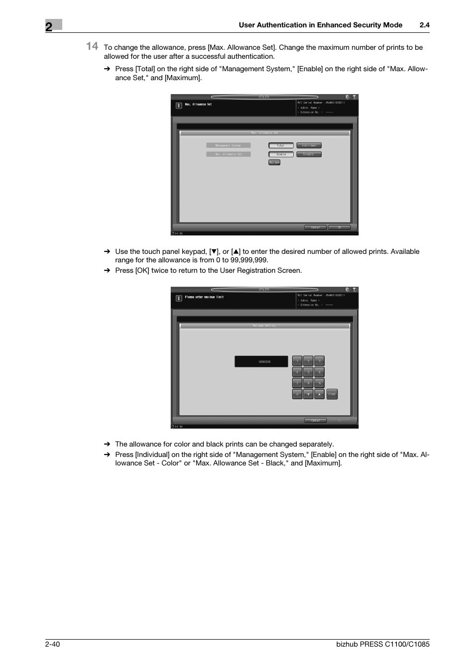 Konica Minolta bizhub PRESS C1100 User Manual | Page 48 / 68