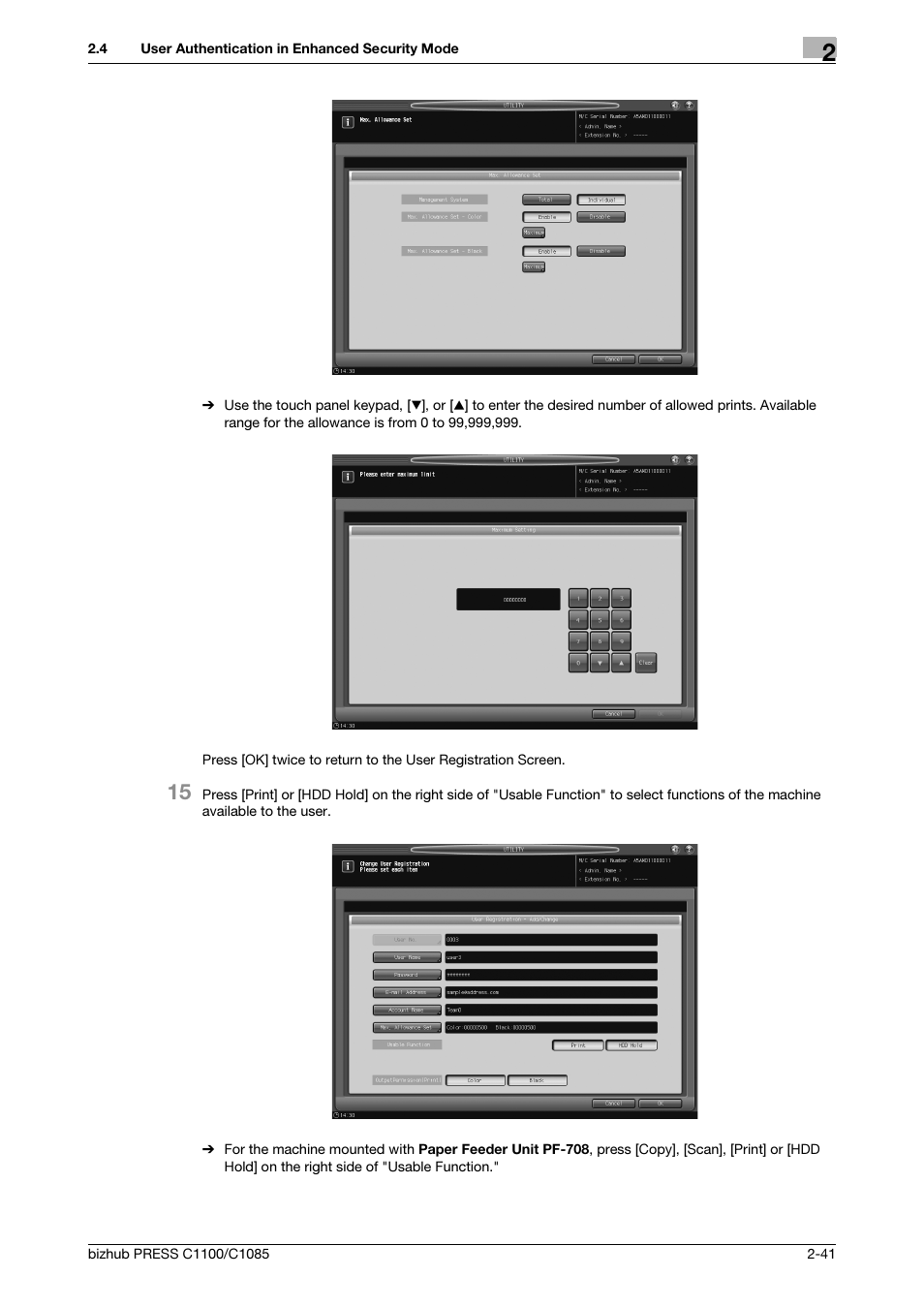 Konica Minolta bizhub PRESS C1100 User Manual | Page 49 / 68