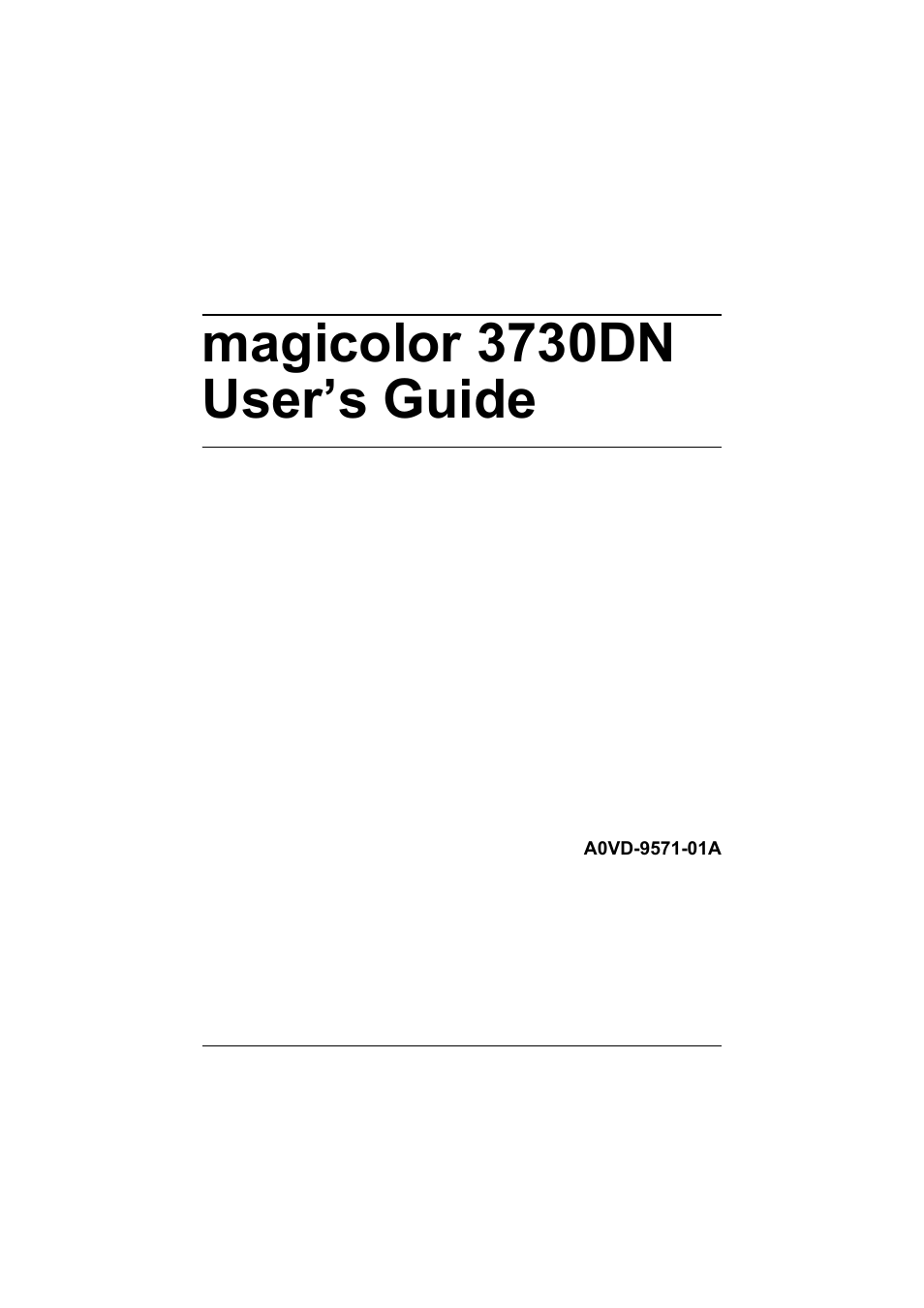 Konica Minolta magicolor 3730DN User Manual | 164 pages