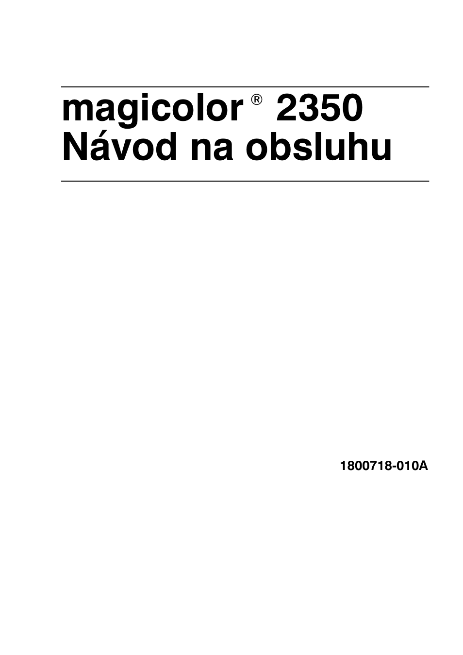 Konica Minolta Magicolor 2350EN User Manual | 208 pages