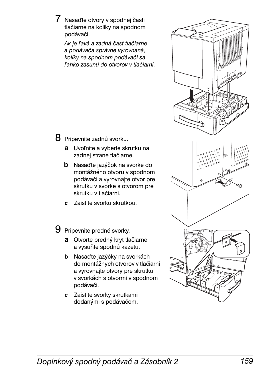 Doplnkový spodný podávač a zásobník 2 159 | Konica Minolta Magicolor 2350EN User Manual | Page 161 / 208