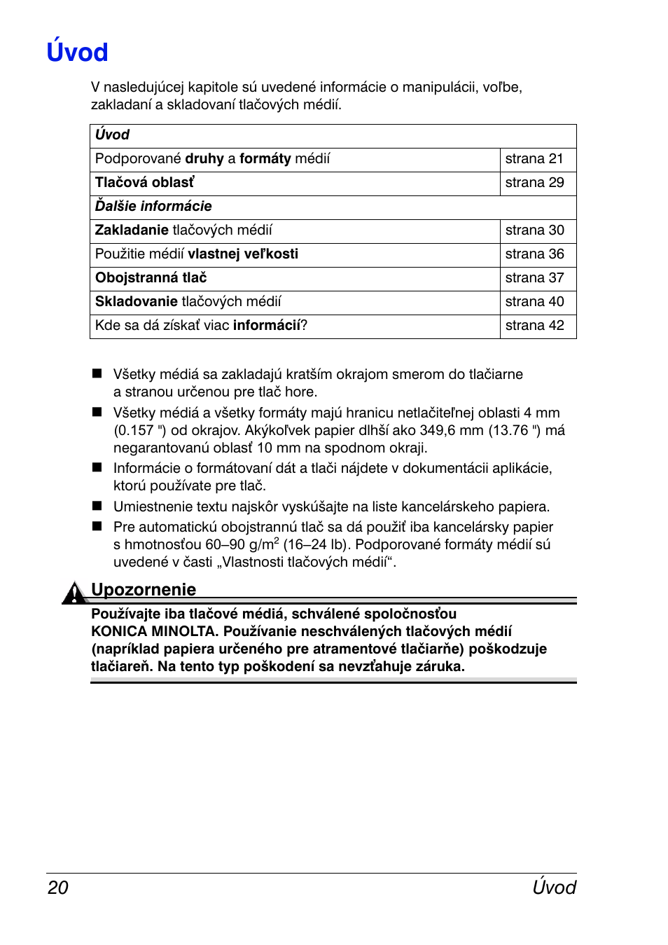 Úvod, Úvod 20 | Konica Minolta Magicolor 2350EN User Manual | Page 22 / 208