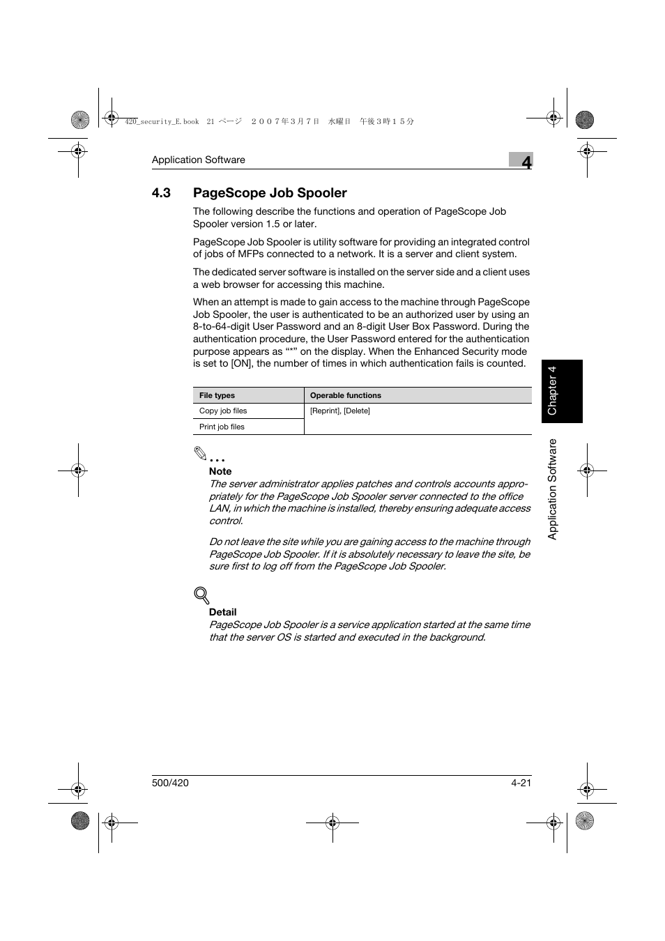 3 pagescope job spooler | Konica Minolta bizhub 500 User Manual | Page 176 / 194